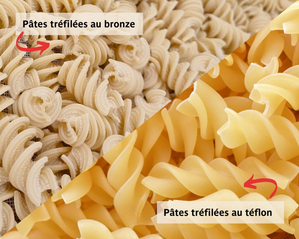 Comparatif : pâtes tréfilées au bronze vs pâtes tréfilées au téflon